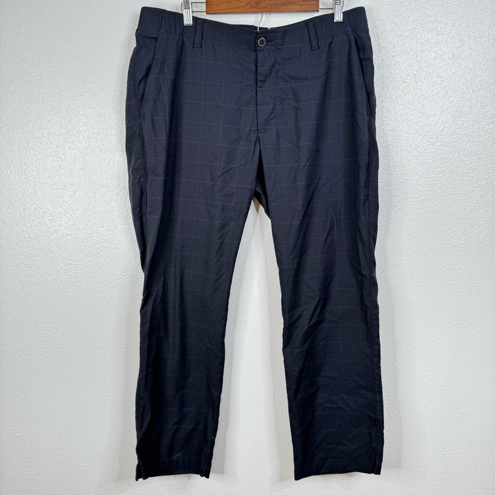 Under Armour Navy Windowpane Performance Pants Size‎ 38x30